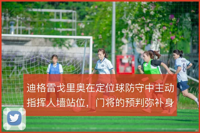 迪格雷戈里奥在定位球防守中主动指挥人墙站位，门将的预判弥补身高劣势